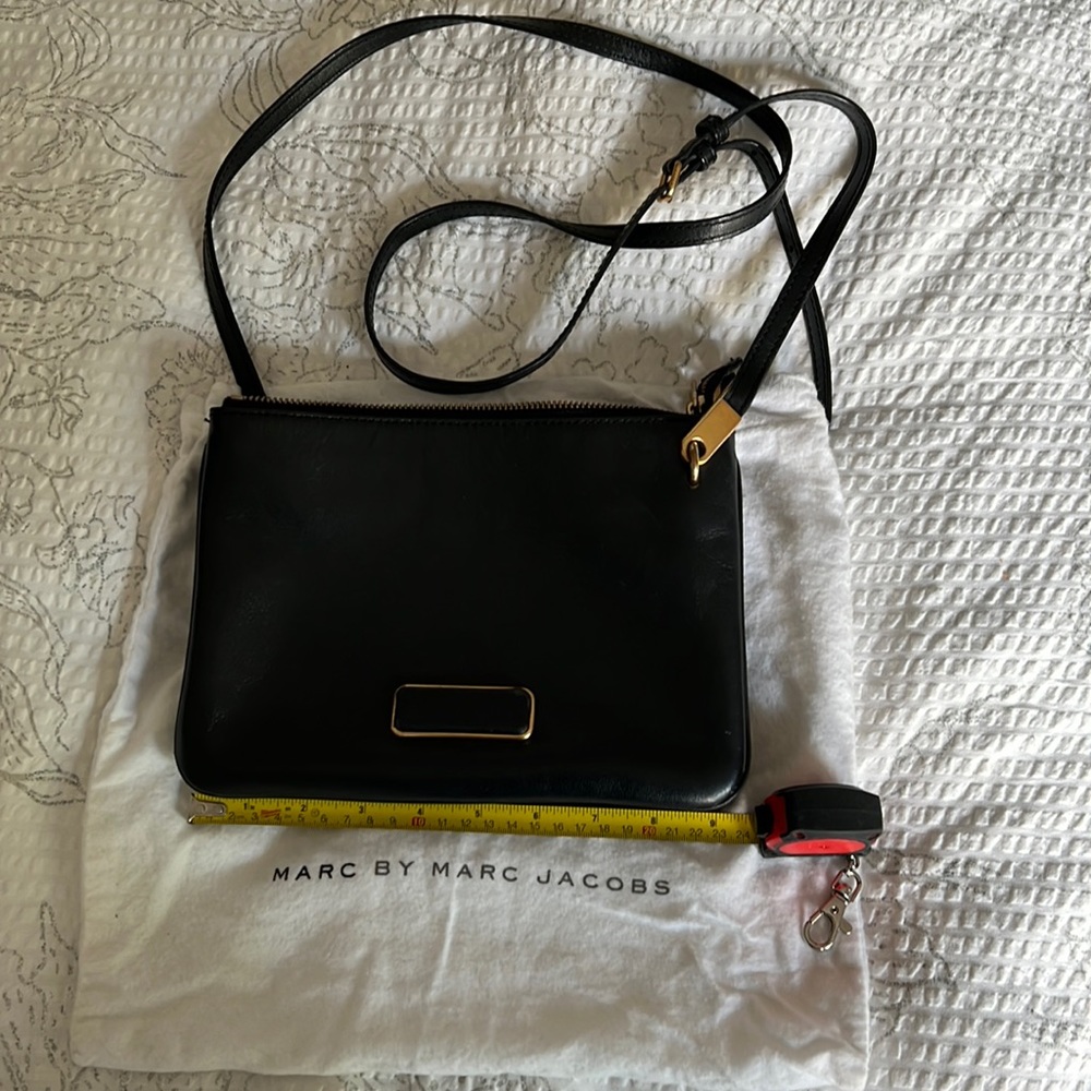 Black Leather Marc by Marc Jacobs Crossbody Bag